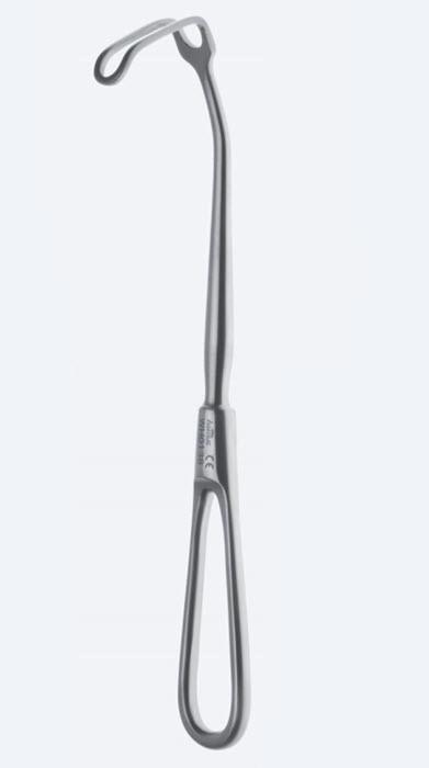 Ретрактори (ранорозширювачі) для вен, Cushing, вигнуті, розмір леза 33 х 13 мм, загальна довжина 200 мм. Бренд - Asanus Medizintechnik Gmb, Німеччина